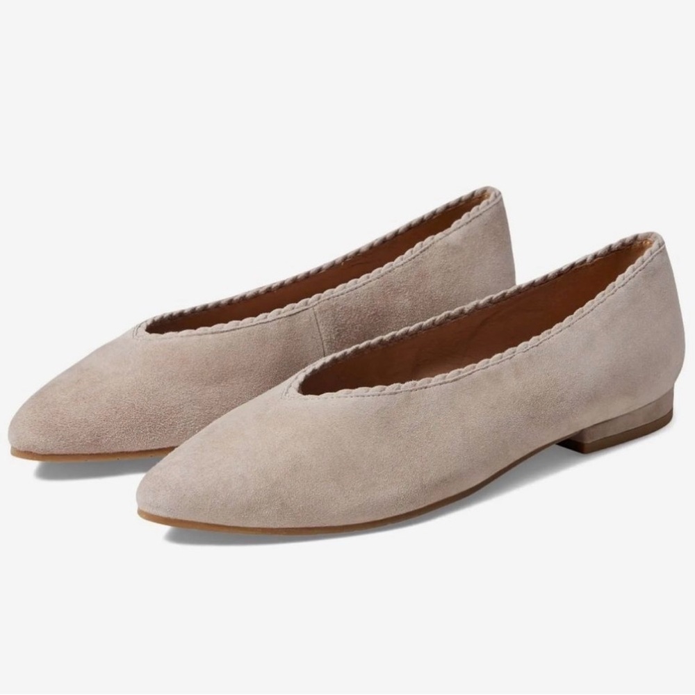 Eileen Fisher Posy Suede Leather Pointed Ballet Flat Size 10